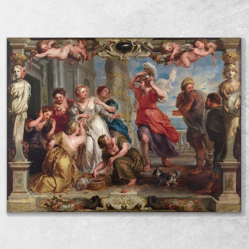 Aquiles Descubierto Por Ulises Entre Las Hijas De Licomedes Peter Paul Rubens