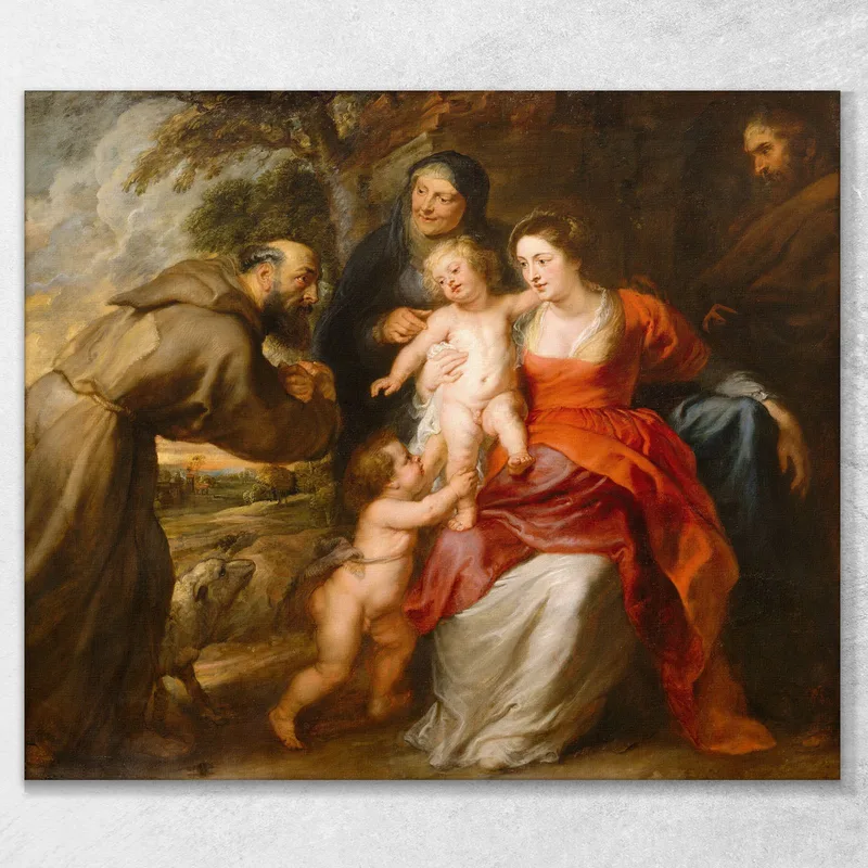 The Holy Family With Saints Francis And Anne And The Infant Saint John The Baptist Peter Paul Rubens