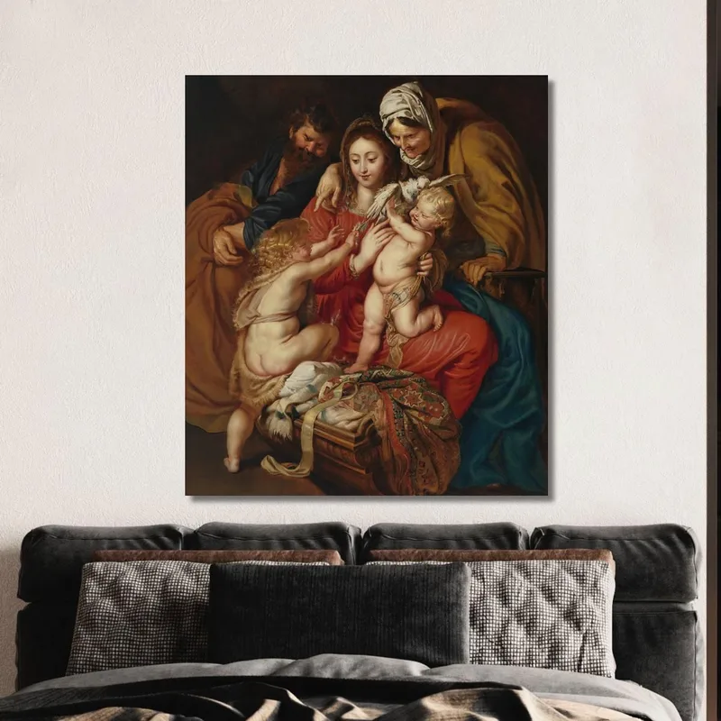 La Sagrada Familia Con Santa Isabel San Juan Y Una Paloma Peter Paul Rubens