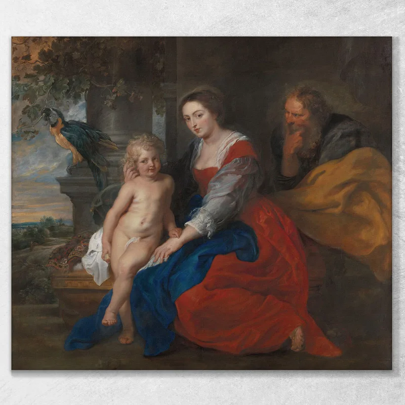 The Holy Family With The Parrot Peter Paul Rubens