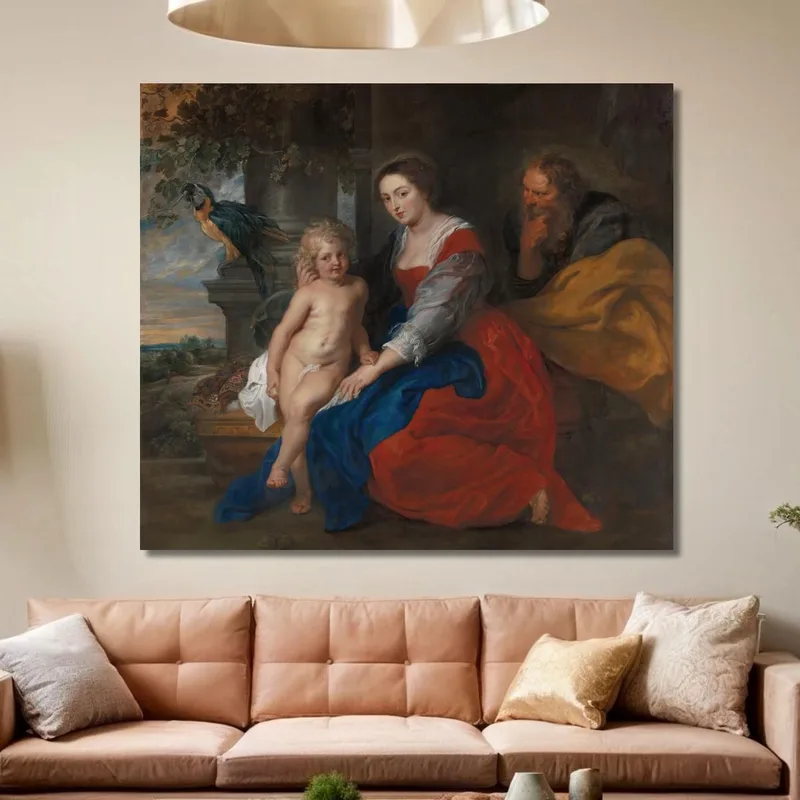 The Holy Family With The Parrot Peter Paul Rubens