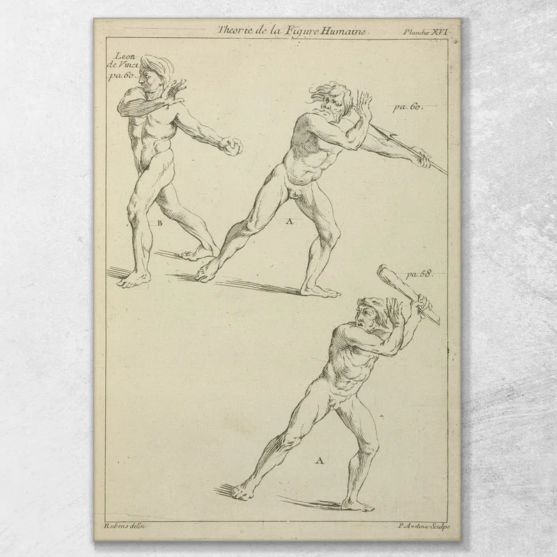 Tre Figure Maschili In Posizioni Tortuose Peter Paul Rubens