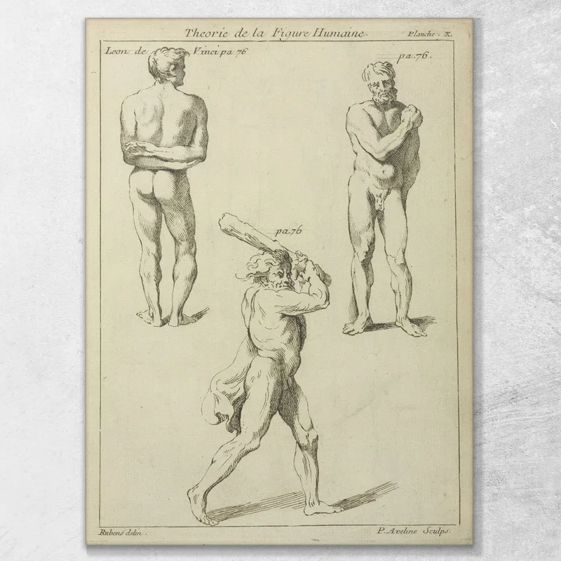 Three Studies Of Male Figures 2 Peter Paul Rubens
