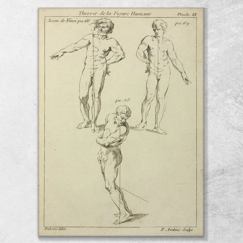 Three Studies Of Male Figures Peter Paul Rubens