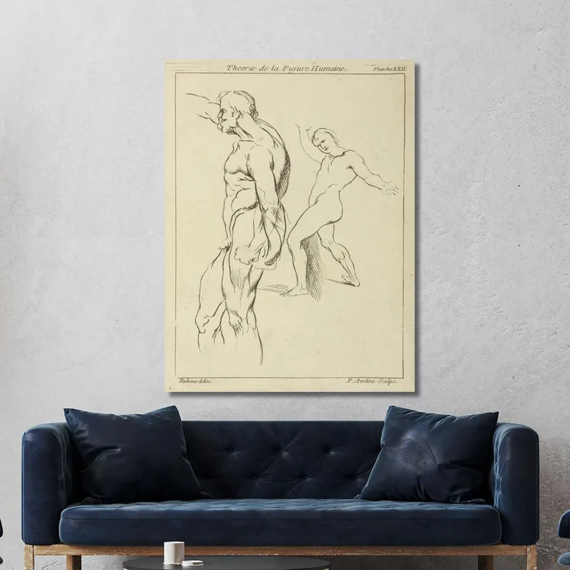 Zwei Figuren Die Die Rechten Arme Ausstrecken Peter Paul Rubens