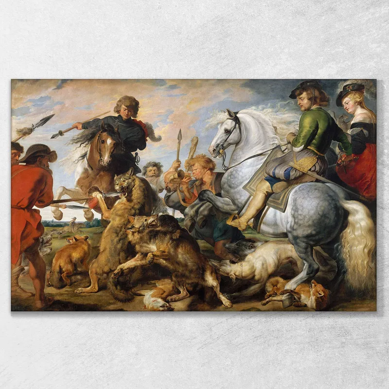 Wolf- Und Fuchsjagd Peter Paul Rubens