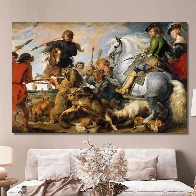 Wolf- Und Fuchsjagd Peter Paul Rubens