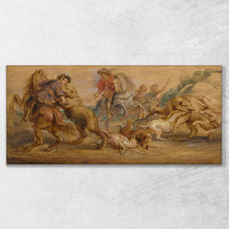 Study For The Bear Hunt For The Alcázar Madrid Peter Paul Rubens