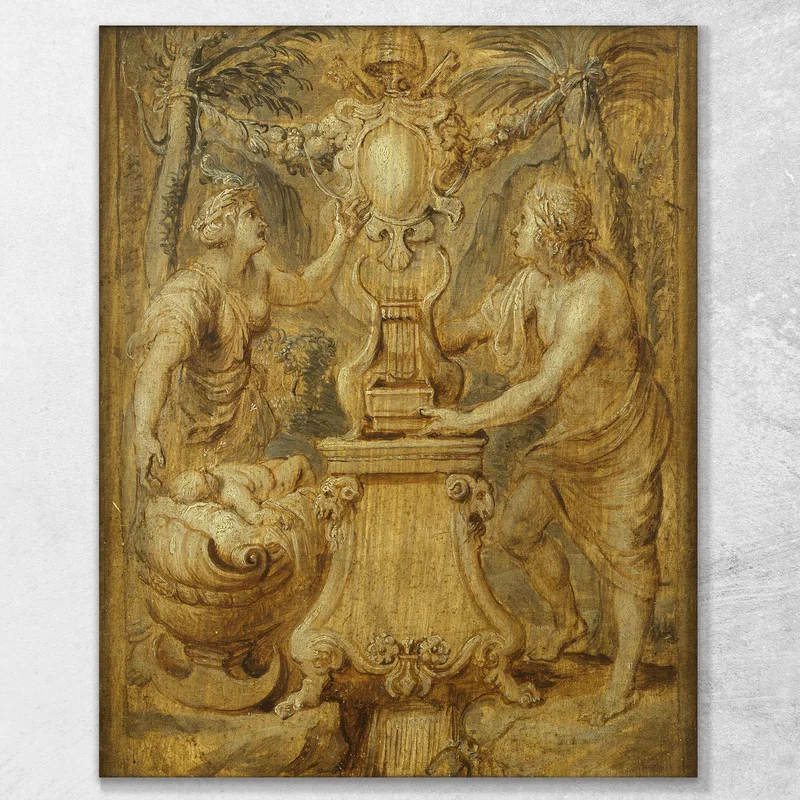 The Title Page Of Sarbievi'S Lyric Book Iv Peter Paul Rubens