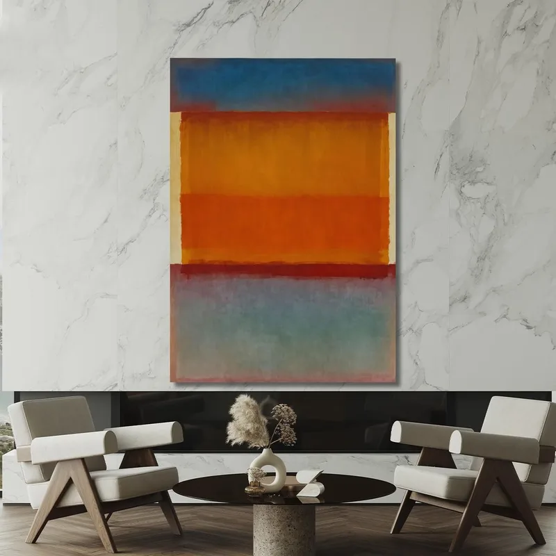 Blue Orange And Gray Reinterpretation Mark Rothko