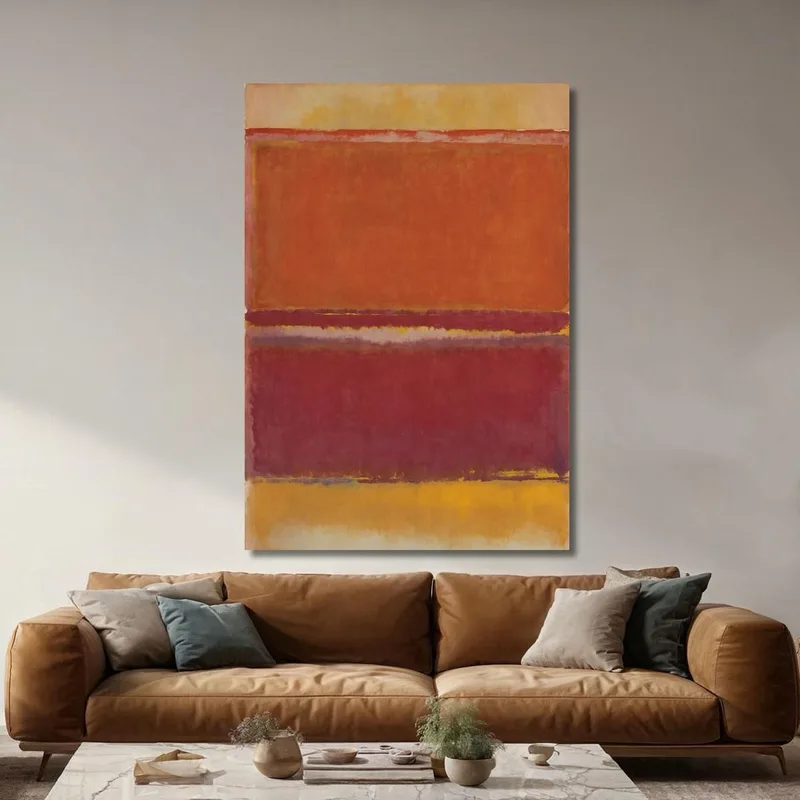 Terra Di Siena Bruciata Bagliore Dorato Stile Mark Rothko