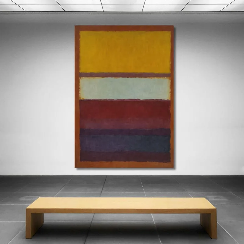 Sombra Tostada Azul Y Rayas Índigo Reinterpretación Mark Rothko