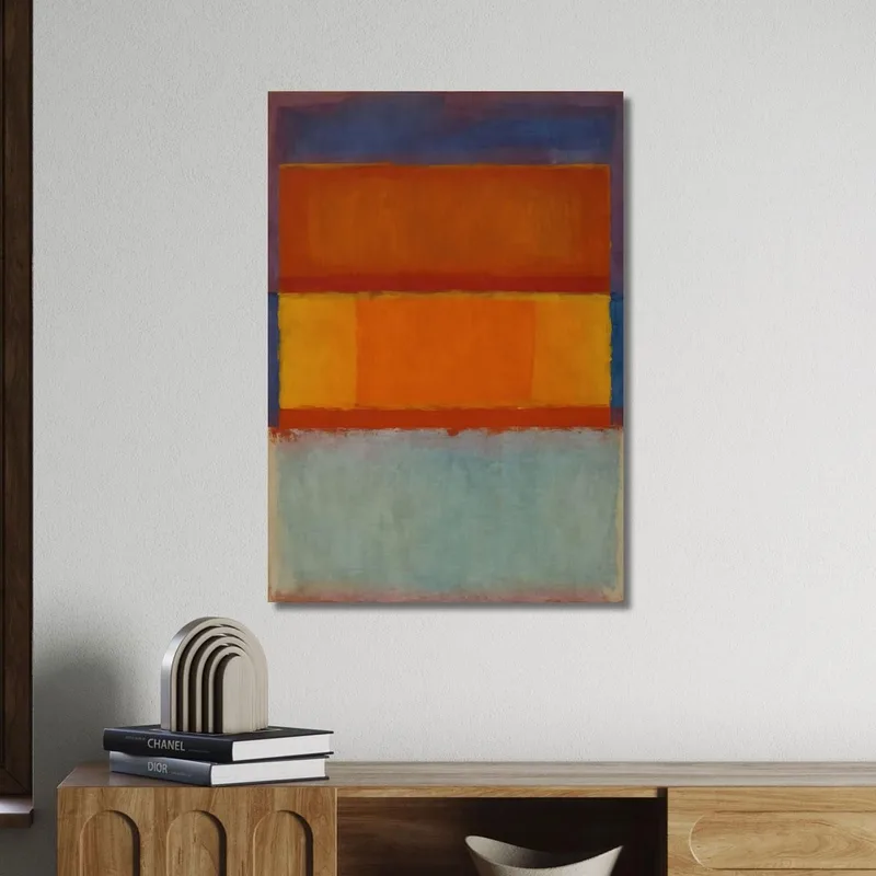 Ocra Intenso Arancione Bruciato E Blu Ceruleo Ispirato A Mark Rothko
