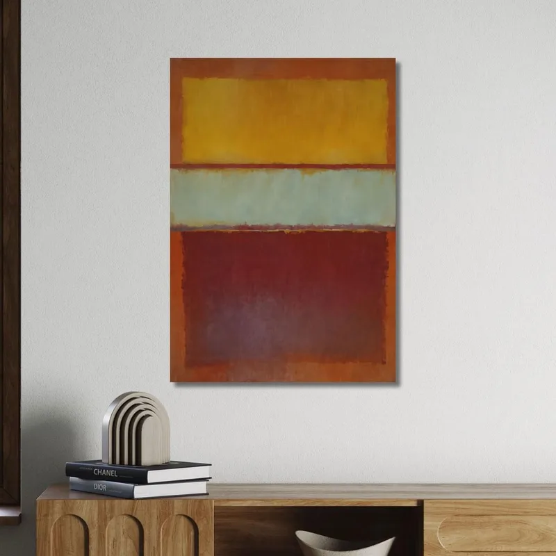 Ocre Cyan Et Rouge Profond Style Mark Rothko