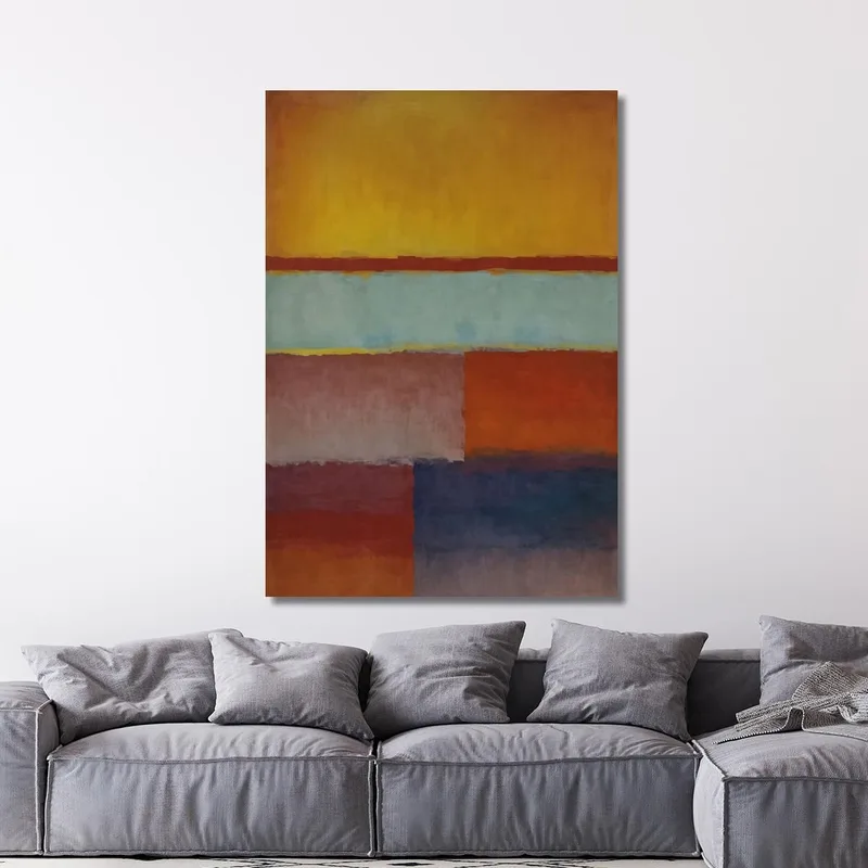 Ocre Cian Rojo Intenso Y Azul Reinterpretación Mark Rothko