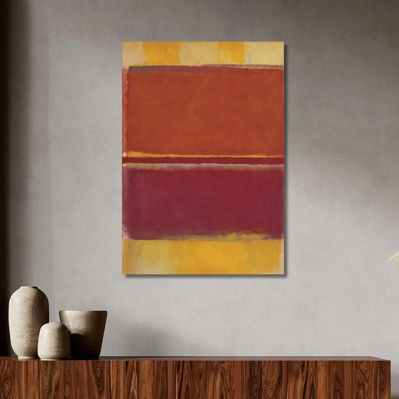 Rosso Borgogna E Giallo Ispirato A Mark Rothko