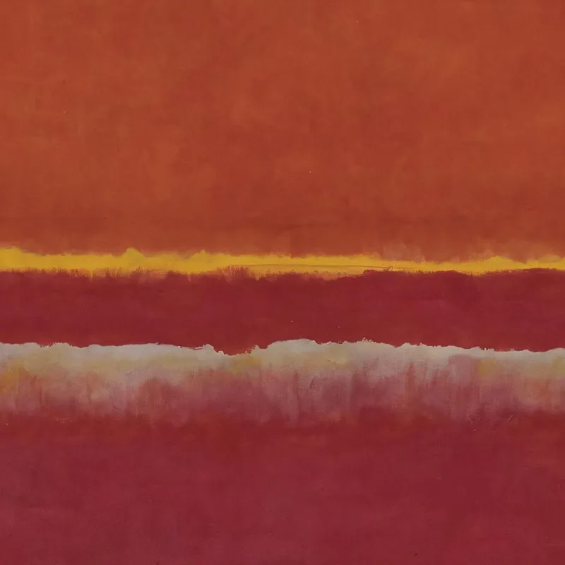 Rosso Borgogna E Giallo Ispirato A Mark Rothko