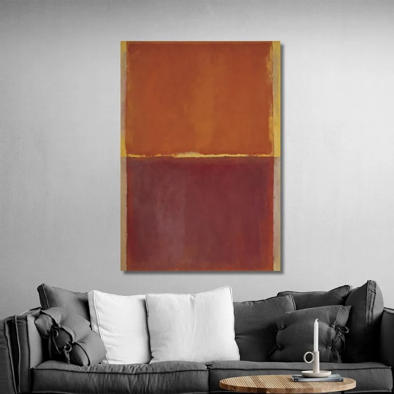 Ruggine E Marrone Con Bordi Gialli Stile Mark Rothko