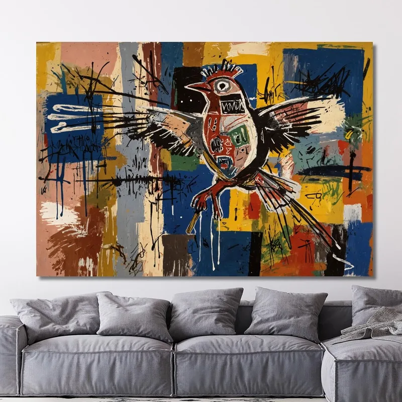 Abstrakter Flug Inspiriert Von Jean-Michel Basquiat