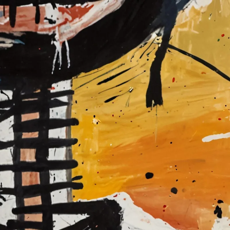 Calavera Cibernética Estilo Jean-Michel Basquiat
