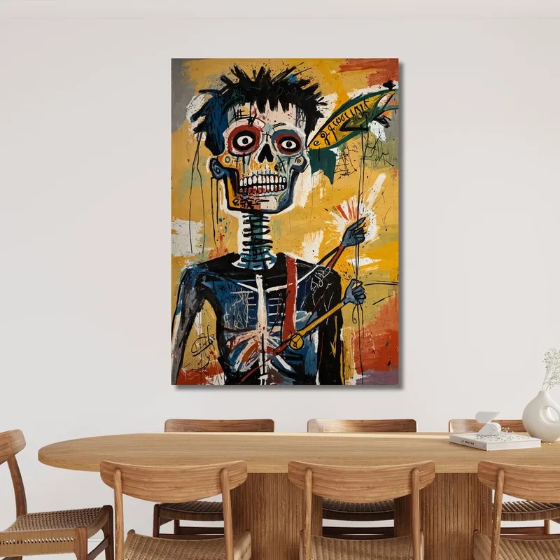 Regard Squelettique Inspiré Par Jean-Michel Basquiat