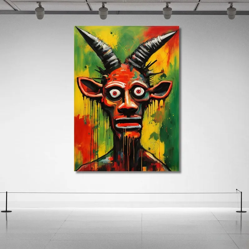 Le Regard De La Chèvre Inspiré Par Jean-Michel Basquiat