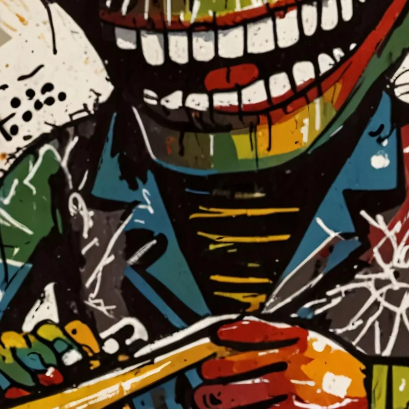 The Horned Trumpeter Reinterpretation Jean-Michel Basquiat