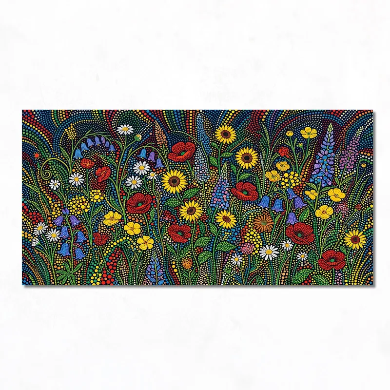 Giardino di Fiori Selvatici Colorati yayoi kusama quadro canvas