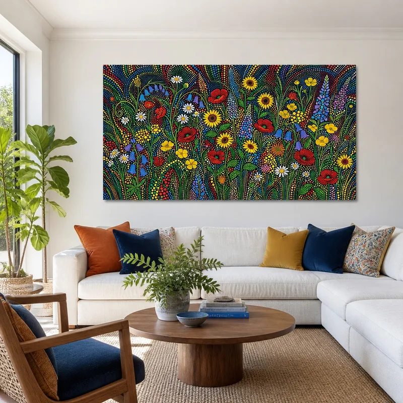Giardino di Fiori Selvatici Colorati yayoi kusama quadro canvas