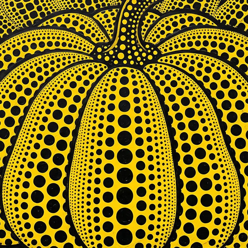 Punkteregelung Gelbe Kürbis yayoi kusama drucken auf leinwand