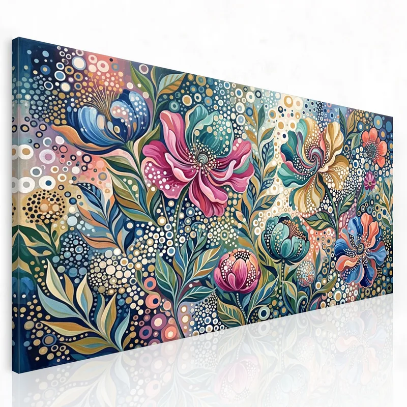 Astrazione Floreale Vivace quadro moderno su tela
