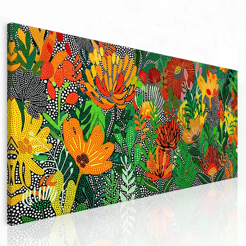 Quadro su tela armonia botanica vibrante