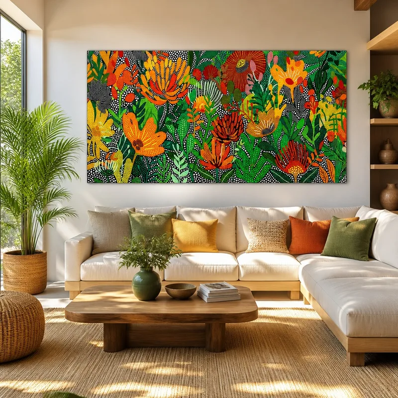 Fine art print vibrant botanical harmony
