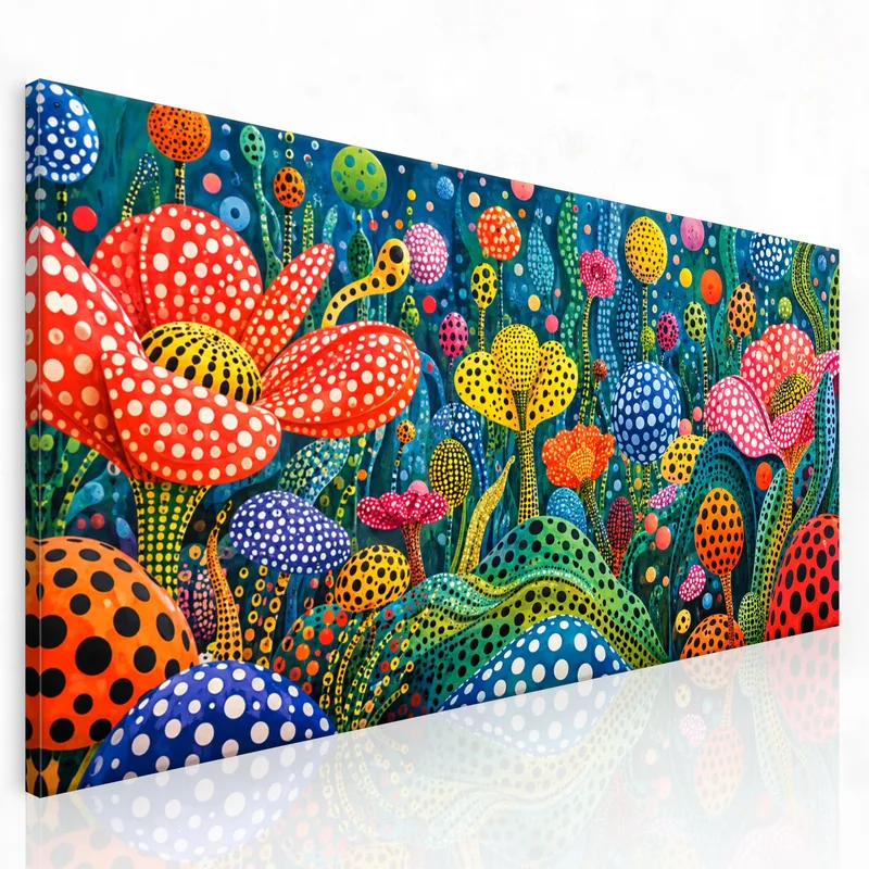 Meraviglia Florale a Pois quadro moderno su tela