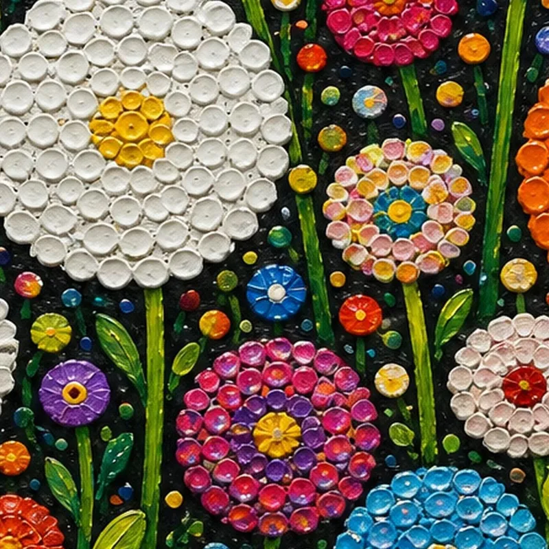 Fantasia Floreale Vivace yayoi kusama quadro moderno su tela