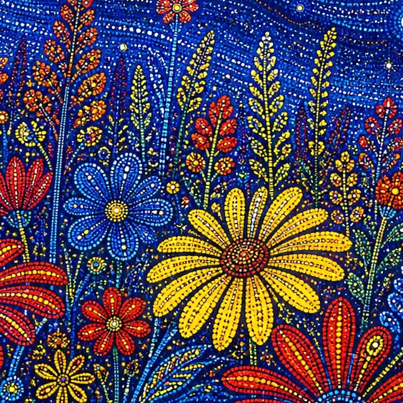 Yayoi kusama modern canvas starry night floral fantasy