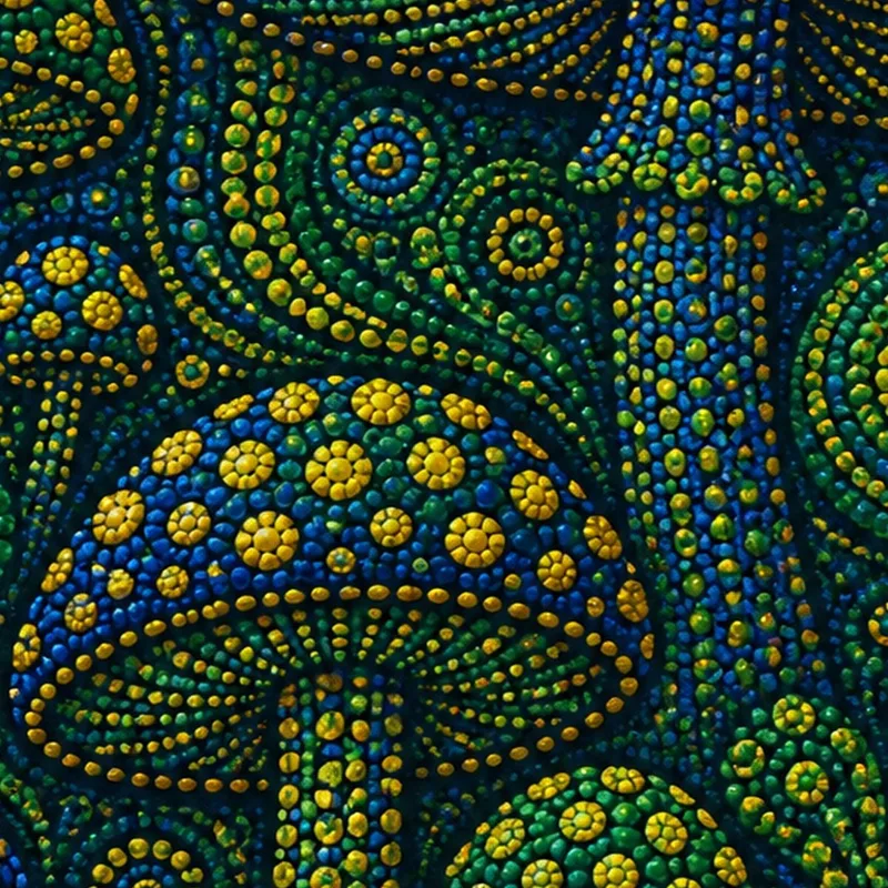 Lebendige Pilzfantasie yayoi kusama drucken auf leinwand