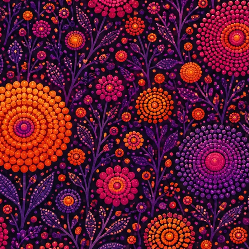 Yayoi kusama impresion en lienzo flores vibrantes de mandala