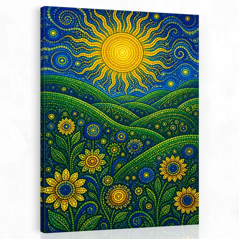 Paesaggio Floreale Illuminato dal Sole yayoi kusama quadro canvas