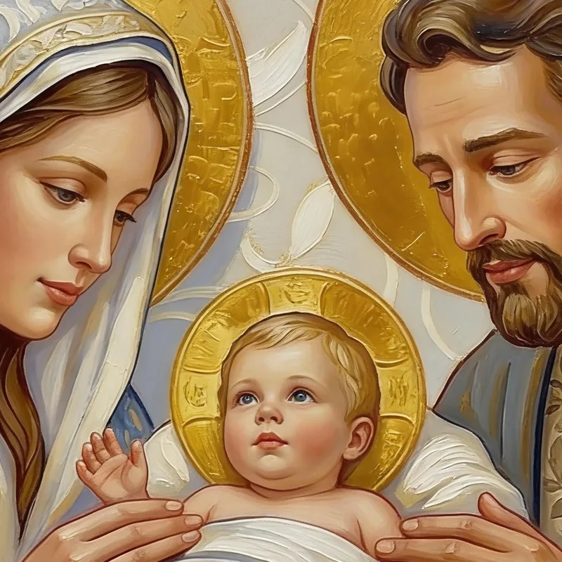 Impression sur toile révérence de la sainte famille