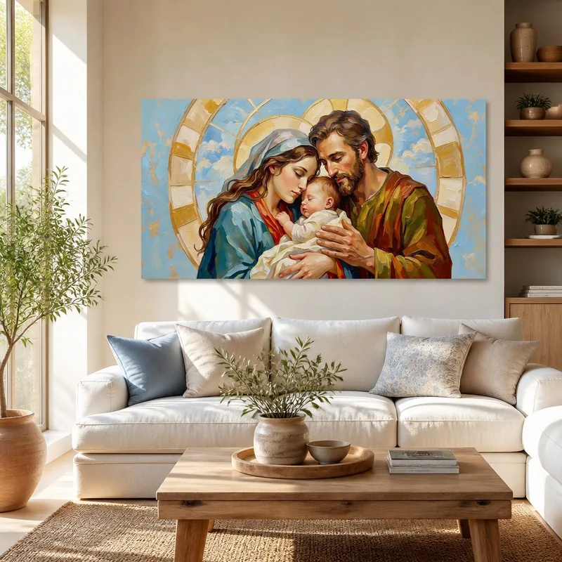 Fine art print holy family serenity