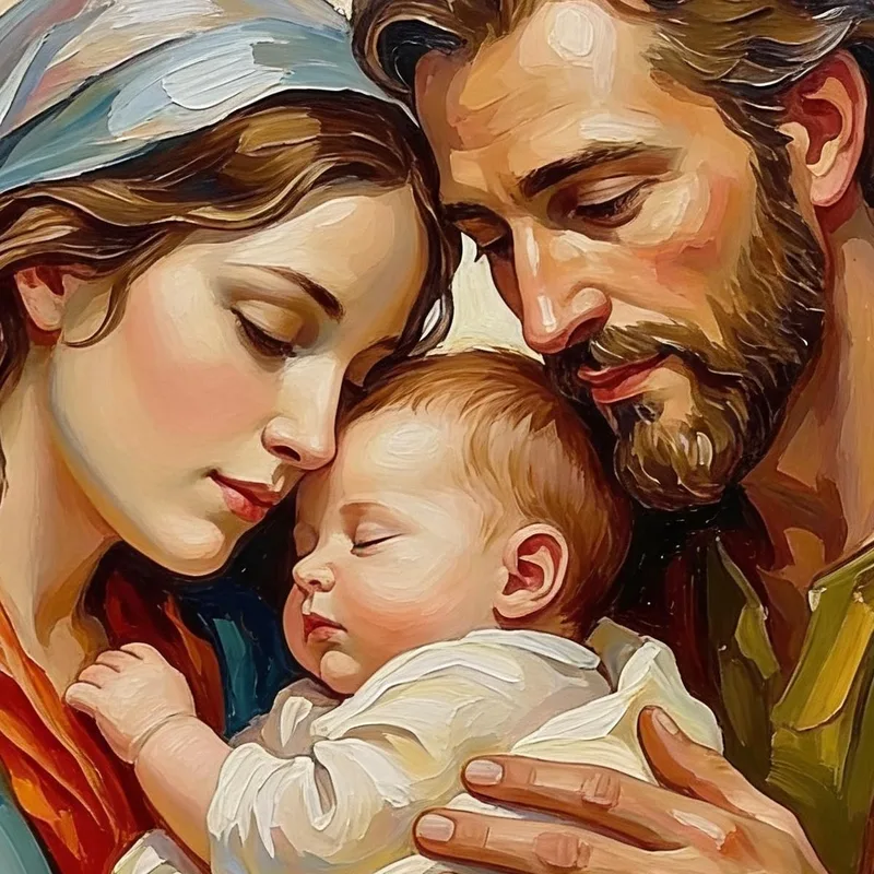 Fine art print holy family serenity