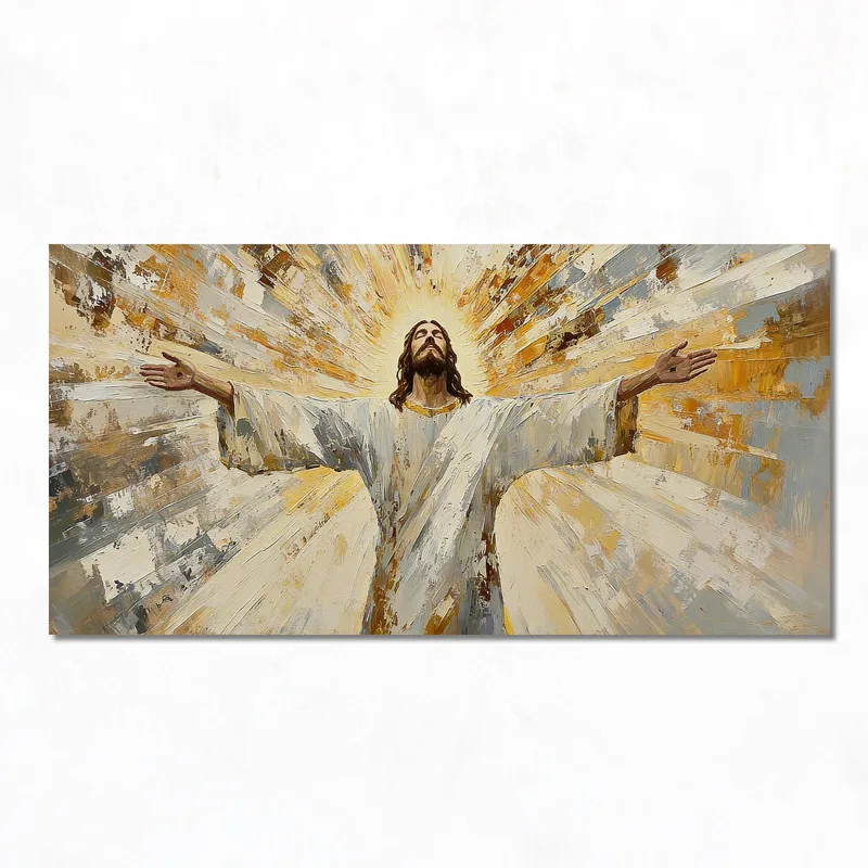 Étreinte Divine Radieuse tableau sur toile