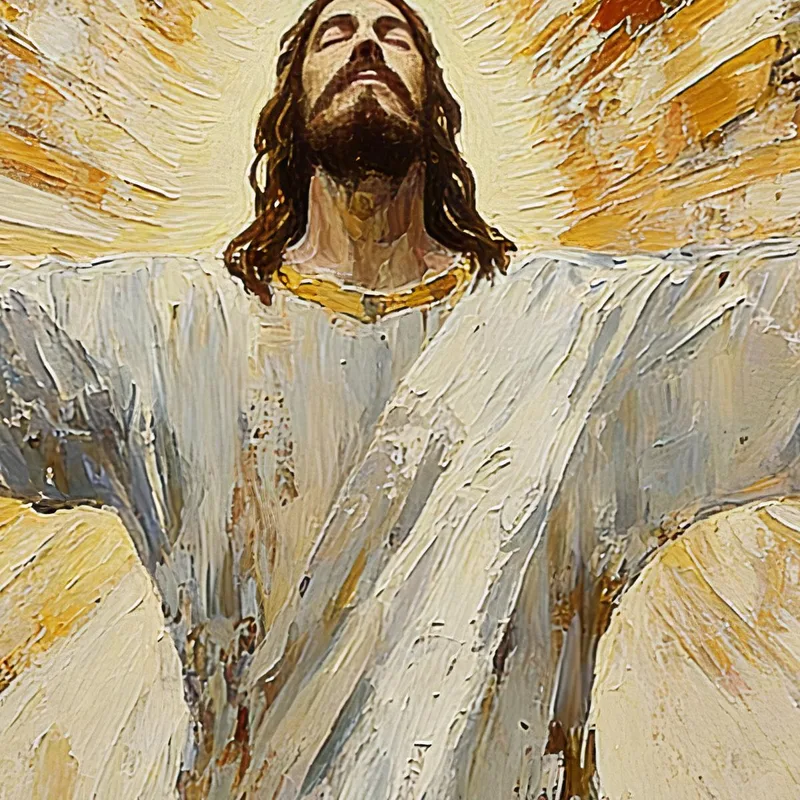 Étreinte Divine Radieuse tableau sur toile