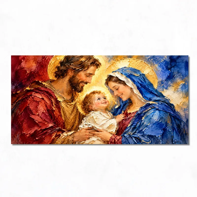 Riferimento alla Sacra Famiglia quadro moderno su tela