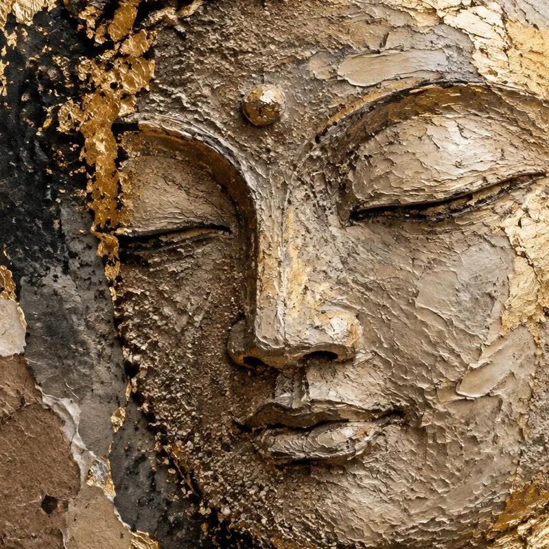 Stampa su canvas serenità del buddha dorato