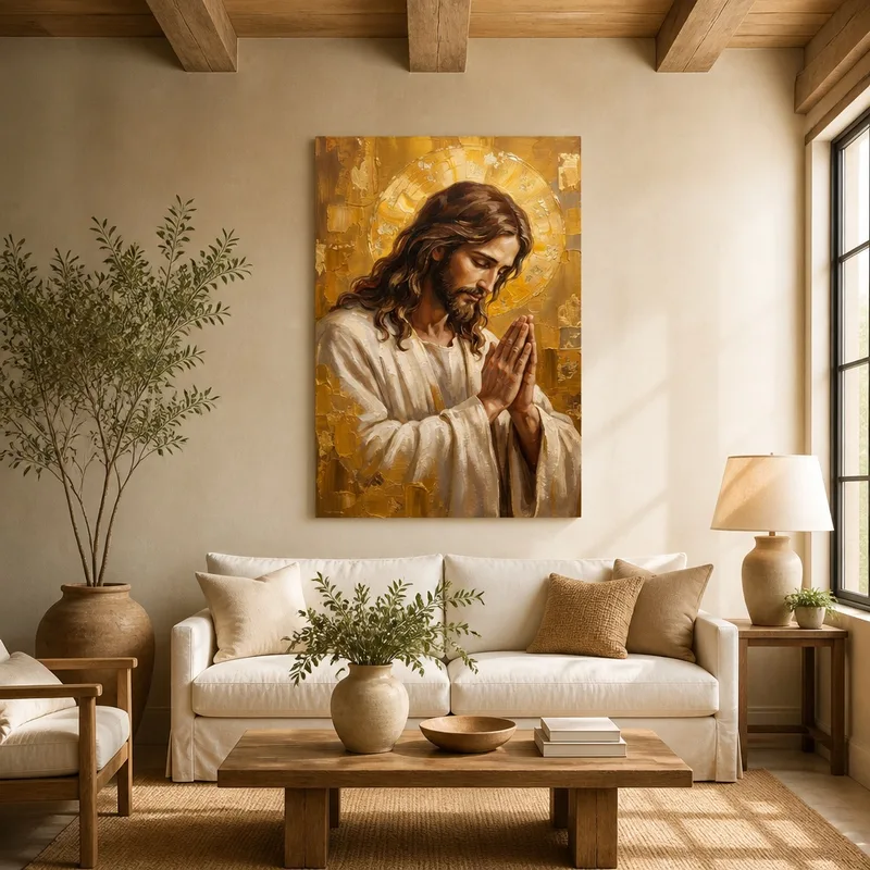 Praying Jesus canvas print