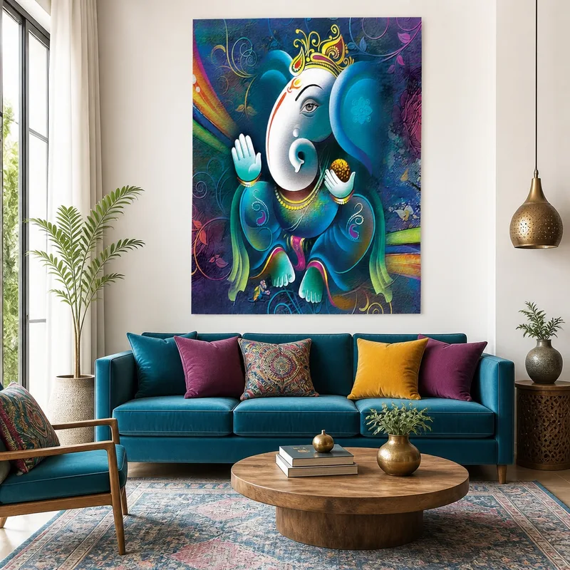 Bénédiction Divine Ganesh tableau moderne