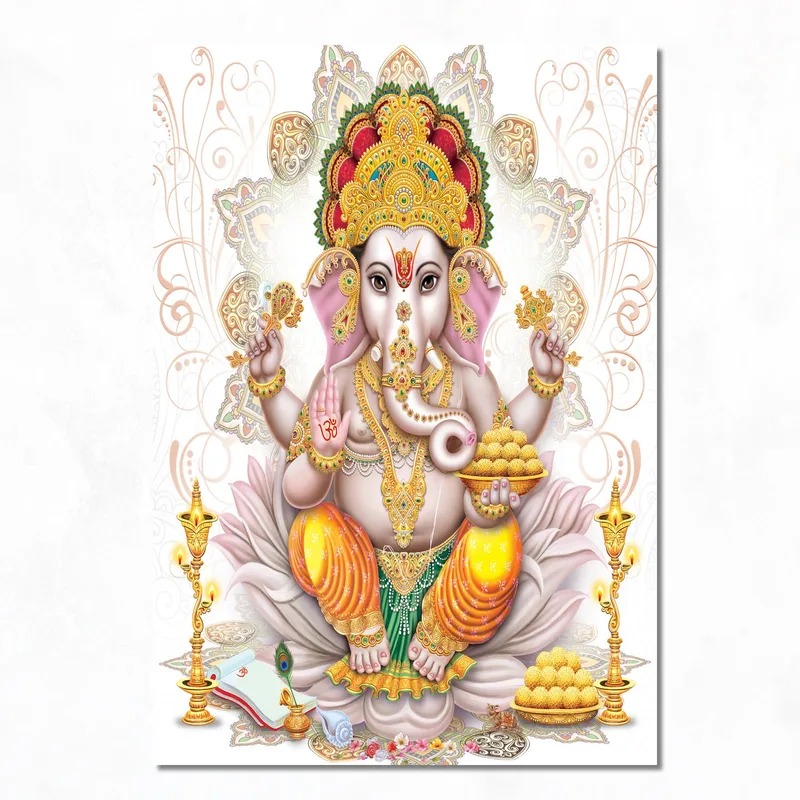 Ganesh Geburtstagsfeier drucken auf leinwand