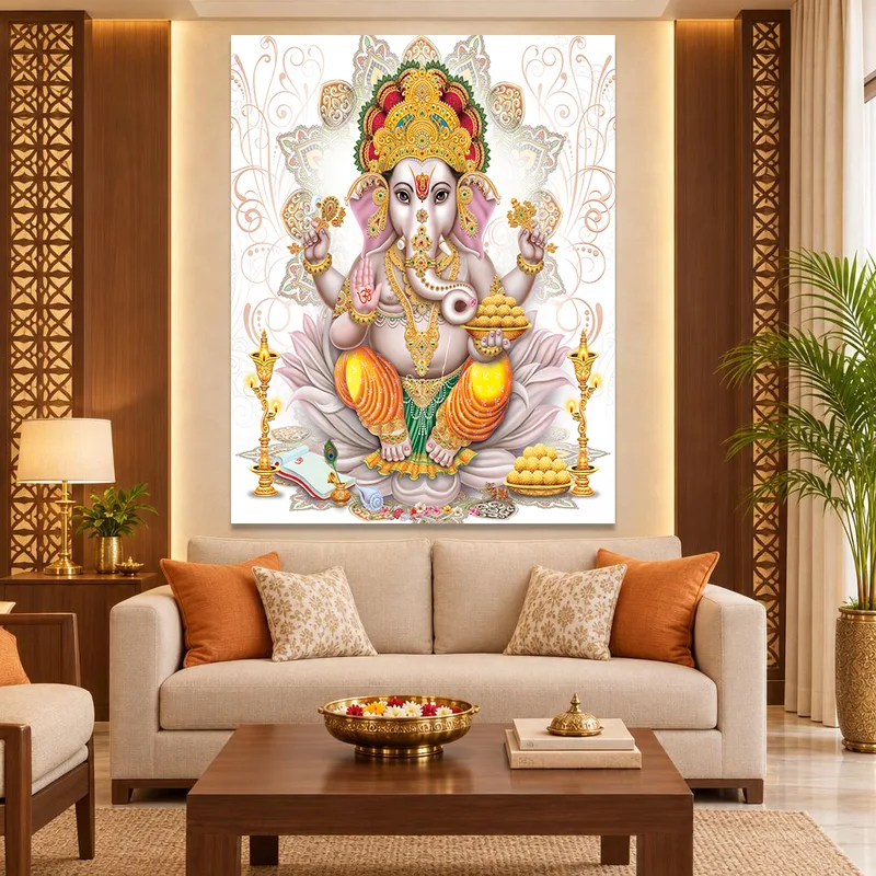 Ganesh Geburtstagsfeier drucken auf leinwand